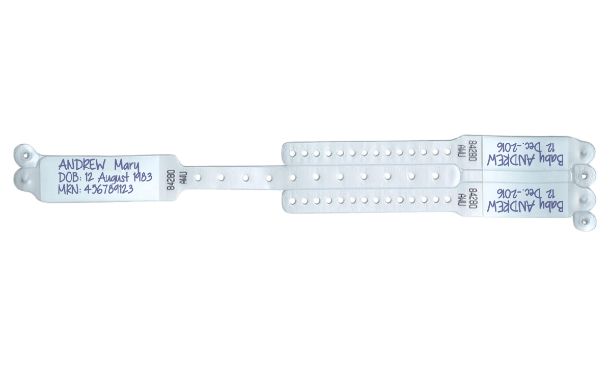 Bracelets Speedi-Print à inscription directe - 1 bracelet adulte & 2 bracelets enfants