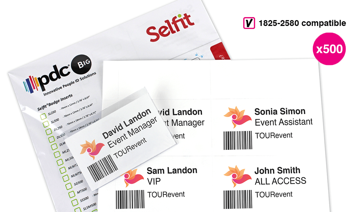 Pack de 500 Inserts 90 x 55 mm pour Porte Badge