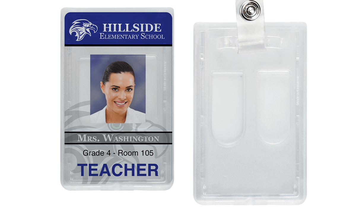 Porte-badge premium pour 2 cartes, avec encoche d’extraction pour le pouce