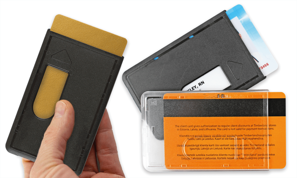 Distributeur de carte pour 1 carte, avec encoche pour le pouce