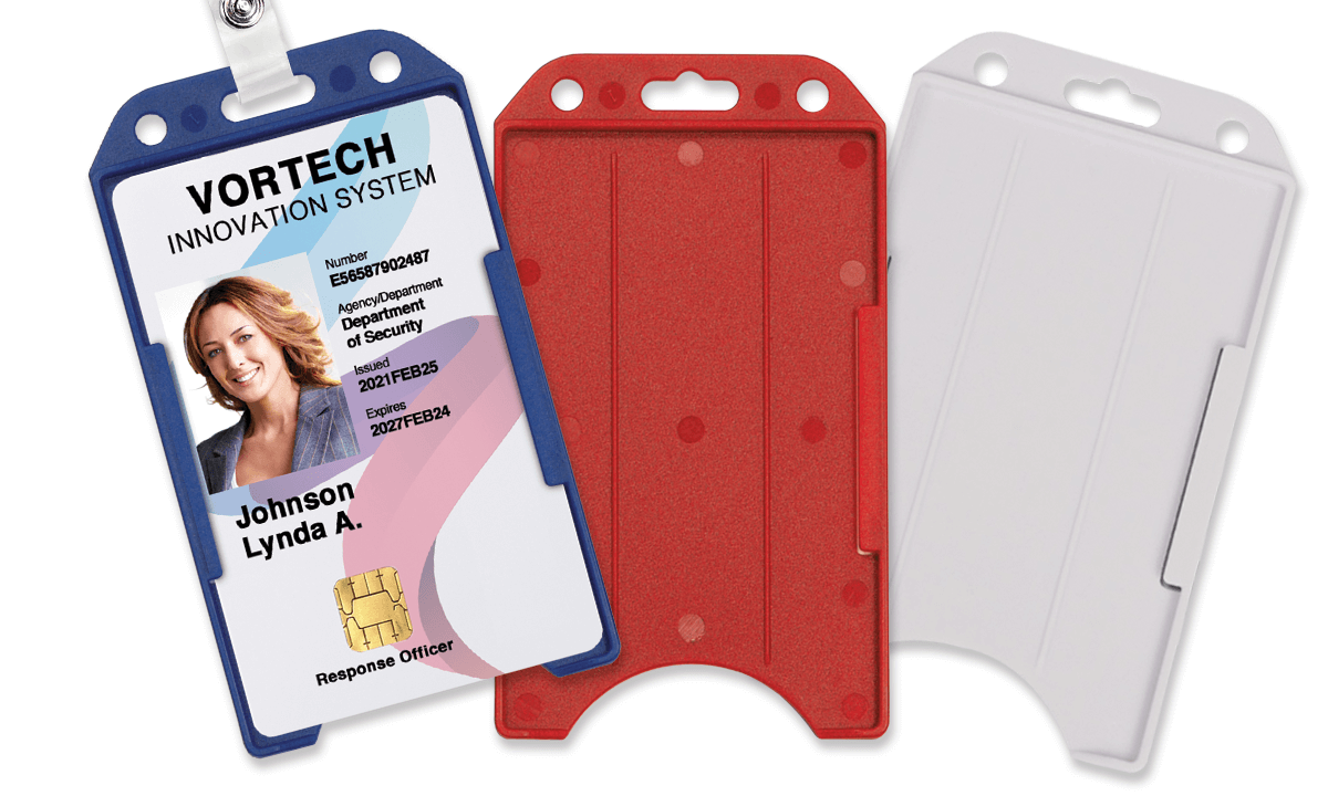 Porte-badge vertical à une face pour 1 carte