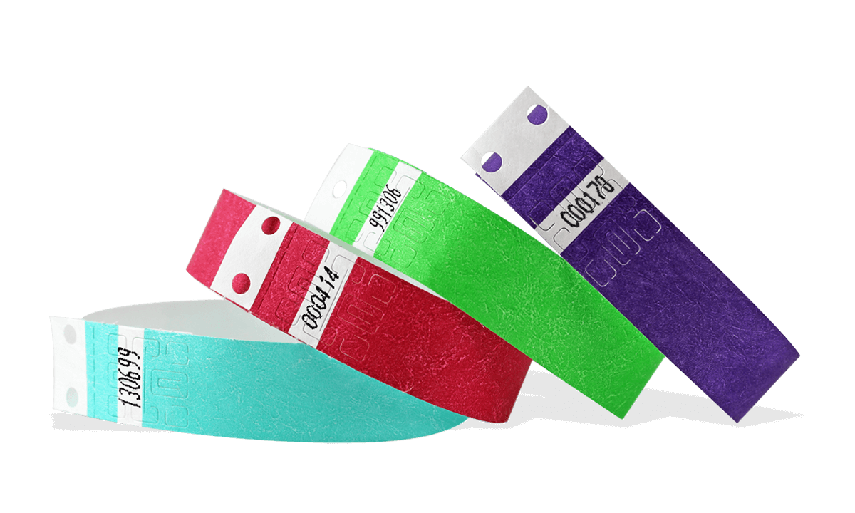 Bracelets en Tyvek neutres 19 mm - Boite de 1000pcs