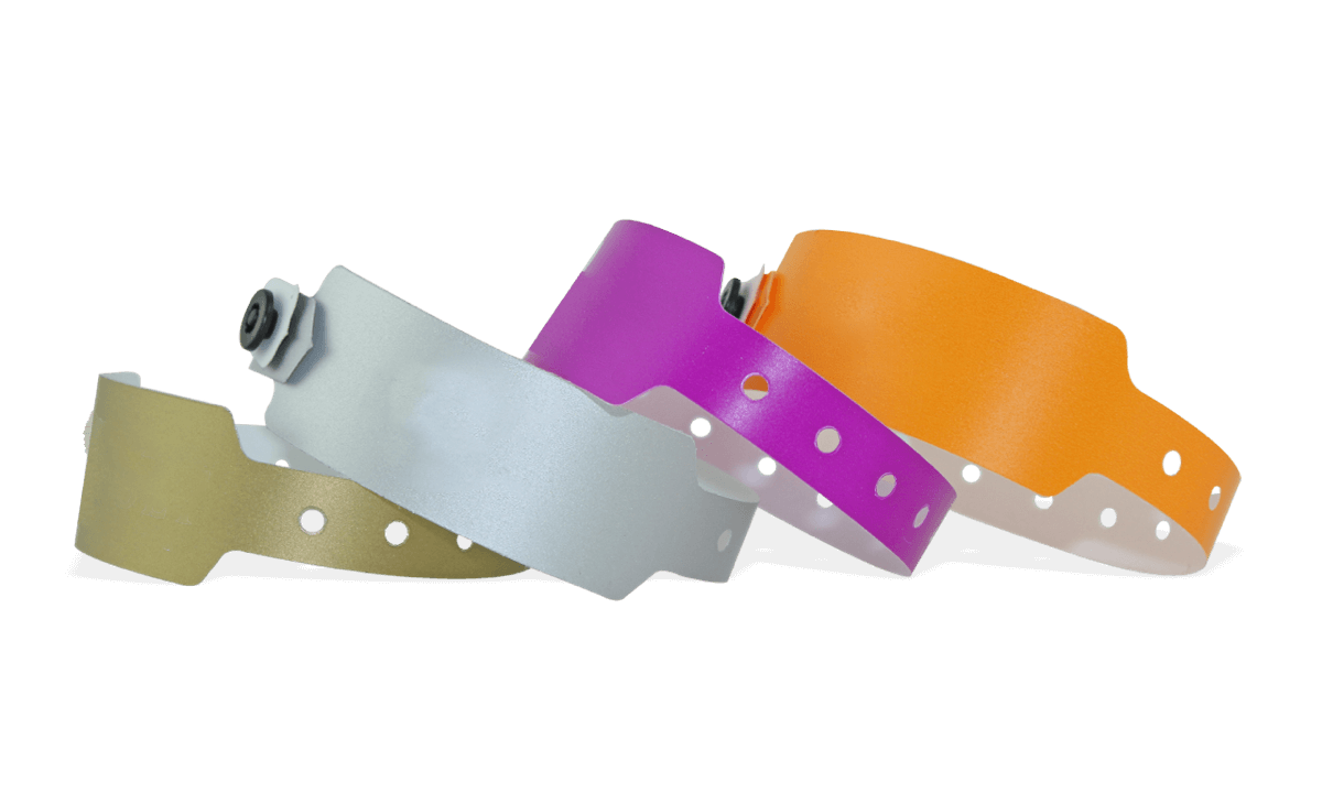 Bracelets en plastique neutres avec onglet détachable, 13 mm