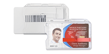 Porte-Badge premium avec glissière d'extraction pour 1 carte - Horizontal
