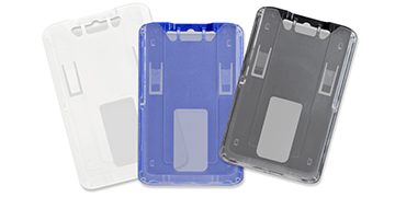 Porte-badge B-Holder vertical pour 1 carte avec encoche pour le pouce