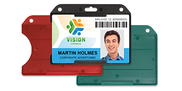 Porte-badge semi-ouvert pour carte avec bande magnétique