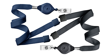 Tours de cou tubulaires 15mm avec attache de sécurité et zip enrouleur intelligent