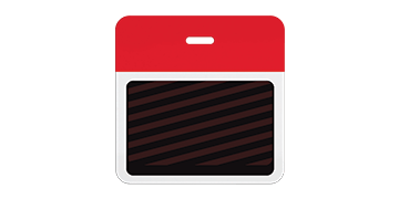 TEMPBadges thermiques à clipser en 2 pièces - Partie arrière uniquement, avec en-tête rouge
